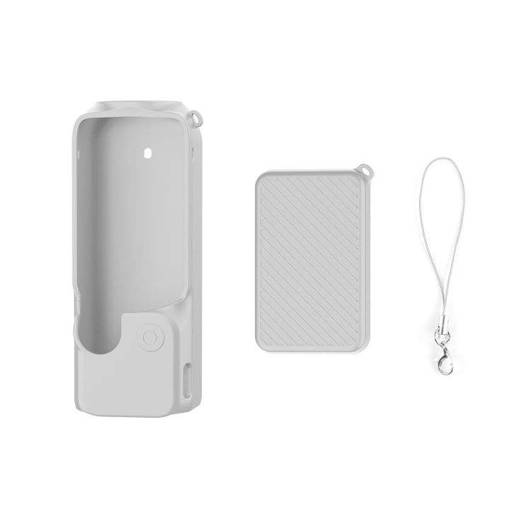 Juego de fundas de silicona PULUZ 2 en 1 con correa para DJI Osmo Pocket 3 (gris) — imagen 9