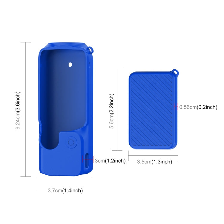 Estuche de silicona PULUZ 2 en 1 para DJI Osmo Pocket 3 (azul) — imagen 2