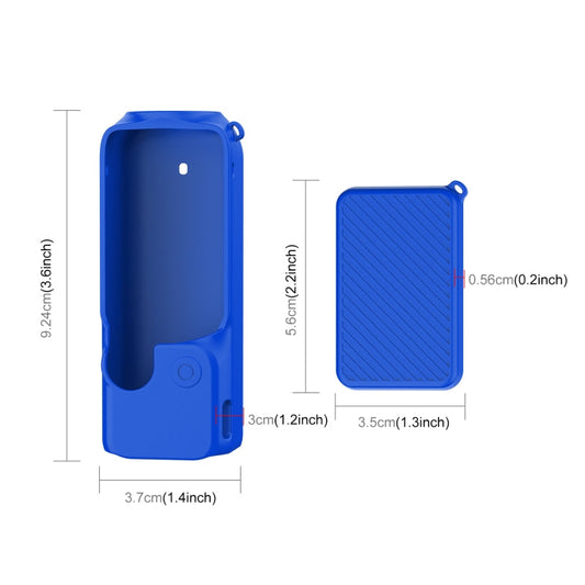 Estuche de silicona PULUZ 2 en 1 para DJI Osmo Pocket 3 (azul) — imagen 2