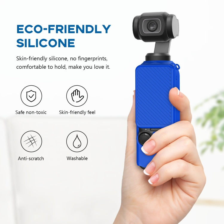 Estuche de silicona PULUZ 2 en 1 para DJI Osmo Pocket 3 (azul) — imagen 5