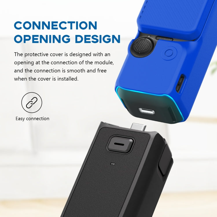 Estuche de silicona PULUZ 2 en 1 para DJI Osmo Pocket 3 (azul) — imagen 6