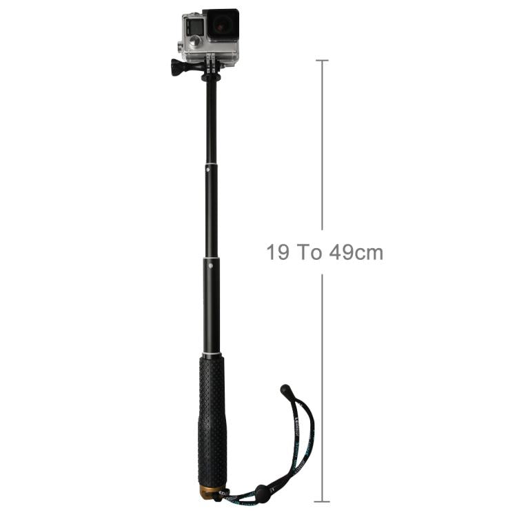 Monopié de poste extensible de mano de 49 cm con tornillo para GoPro Hero12 Black / Hero11 /10/9/8/7/6/5, Insta360 Ace / Ace…