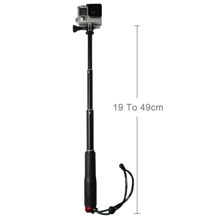 Monopié de poste extensible de mano de 49 cm con tornillo para GoPro Hero12 Black / Hero11 /10/9/8/7/6/5, Insta360 Ace / Ace…