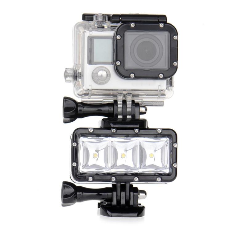 SupTig 30M Luz de video impermeable 300LM para GoPro Hero12 Black / Hero11 /10/9/8/7/6/5, Insta360 Ace / Ace Pro, y otras cá…