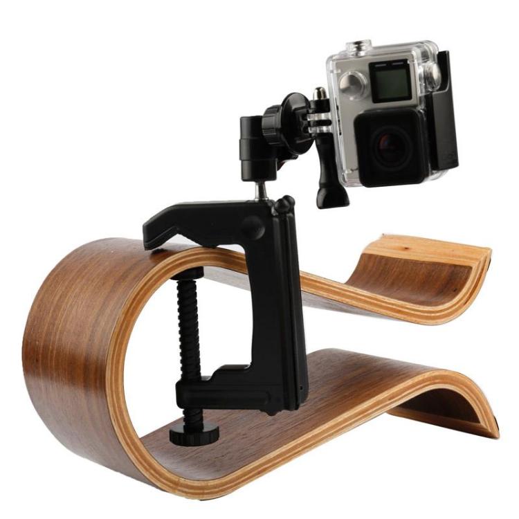 Soporte de abrazadera fija de escritorio con adaptador de trípode para GoPro Hero12 Black / Hero11 /10/9/8/7/6/5, Insta360 A…