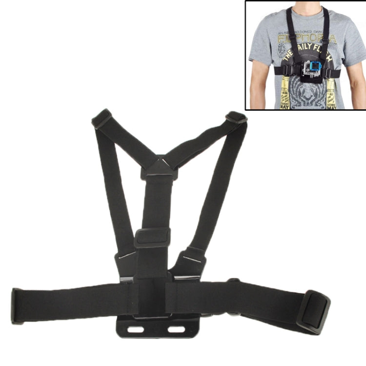 Soporte de montaje para correa de hombro con cinturón elástico en el pecho delantero para deportes extremos para GoPro HERO1…