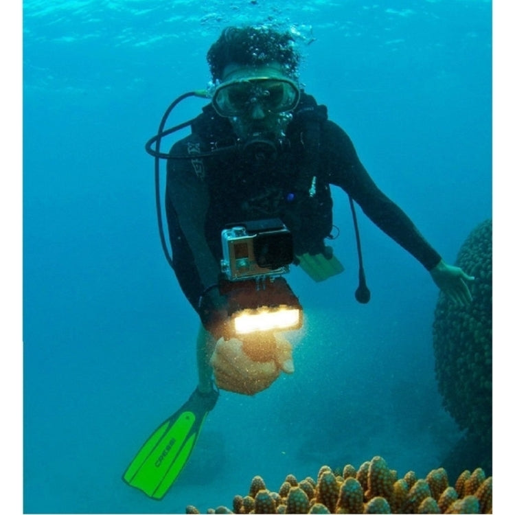 Soporte de base Luz de vídeo resistente al agua hasta 30 m Linterna de 3 modos con y tornillo para GoPro Hero12 Black / Hero…