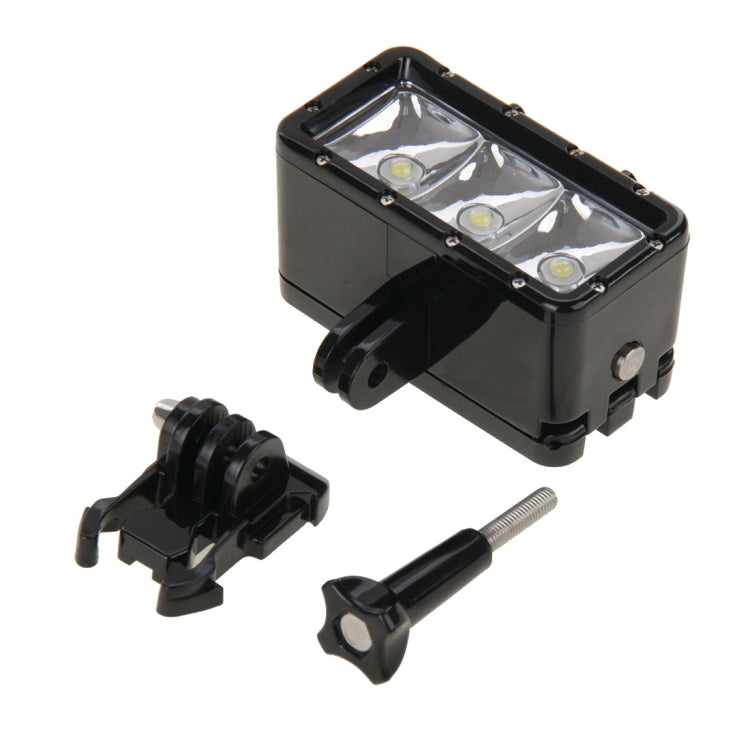 Soporte de base Luz de vídeo resistente al agua hasta 30 m Linterna de 3 modos con y tornillo para GoPro Hero12 Black / Hero…