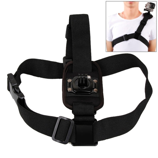 Cinturón de pecho DV giratorio de 360 grados para deportes especiales de un solo hombro para GoPro Hero12 Black / Hero11/10/…