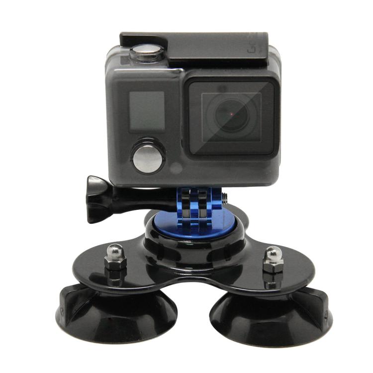 Soporte de ventosa de dirección triangular con soporte para trípode + tornillo de mango para GoPro Hero12 Black / Hero11 /10…