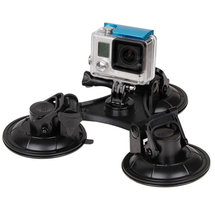 Soporte de ventosa de dirección XM70-B triangular con destornillador hexagonal para GoPro Hero12 Black / Hero11 /10/9/8/7/6/…