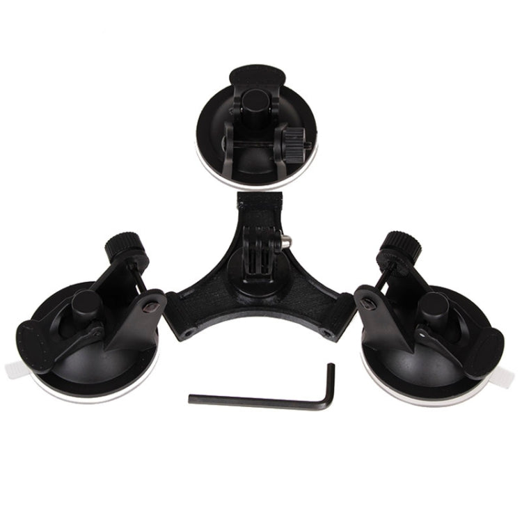 Soporte de ventosa de dirección triangular con destornillador hexagonal para GoPro Hero12 Black / Hero11 /10/9/8/7/6/5, Inst…