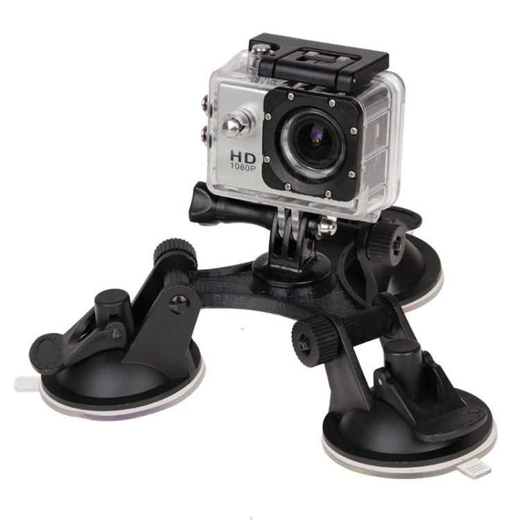 Soporte de ventosa de dirección triangular con destornillador hexagonal para GoPro Hero12 Black / Hero11 /10/9/8/7/6/5, Inst…