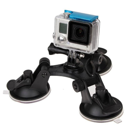 Soporte de ventosa de dirección triangular con destornillador hexagonal para GoPro Hero12 Black / Hero11 /10/9/8/7/6/5, Inst…