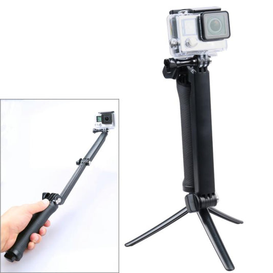 Trípode monopié extensible multifunción de 3 vías con brazo giratorio plegable para cámara GoPro Hero12 Black / Hero11 /10/9…