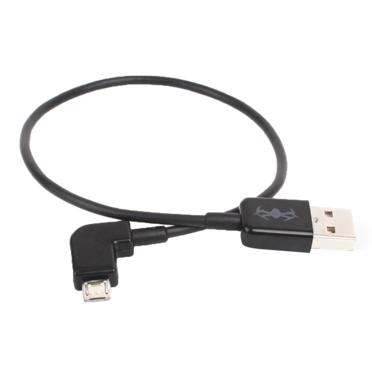 Cable conector de datos de ángulo recto USB a Micro USB de 30 cm para DJI Mavic Pro