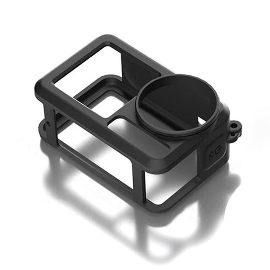 Funda protectora de silicona suave a prueba de golpes con tapa de lente (negra)