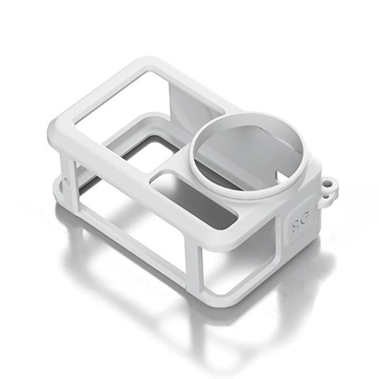 Funda protectora de silicona suave a prueba de golpes con tapa de lente (gris y blanco)