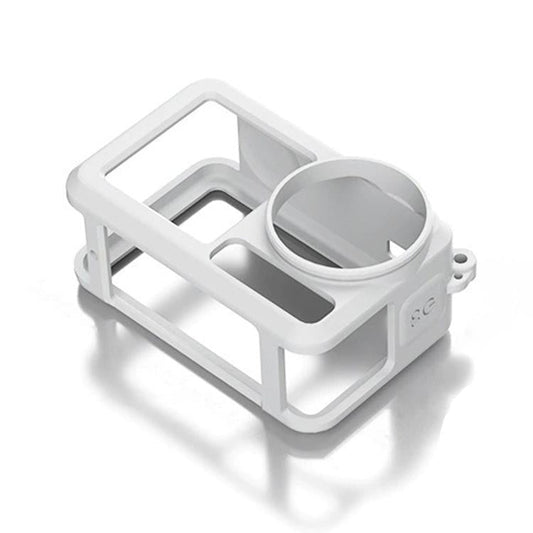 Funda protectora de silicona suave a prueba de golpes con tapa de lente (gris y blanco)