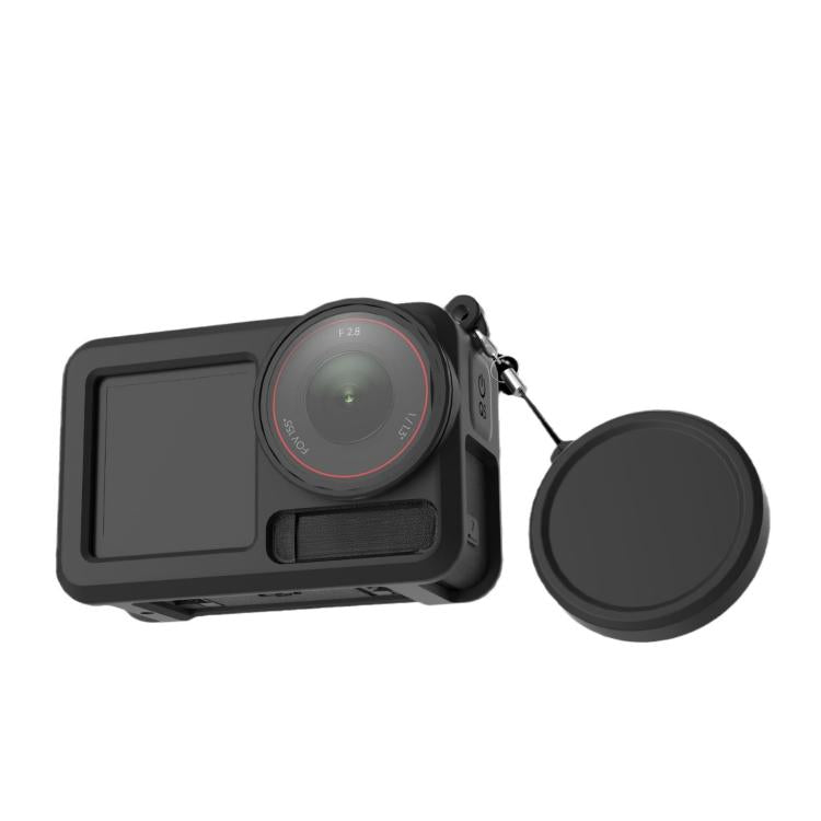 Funda protectora de silicona suave a prueba de golpes con tapa de lente (gris y blanco) — imagen 3