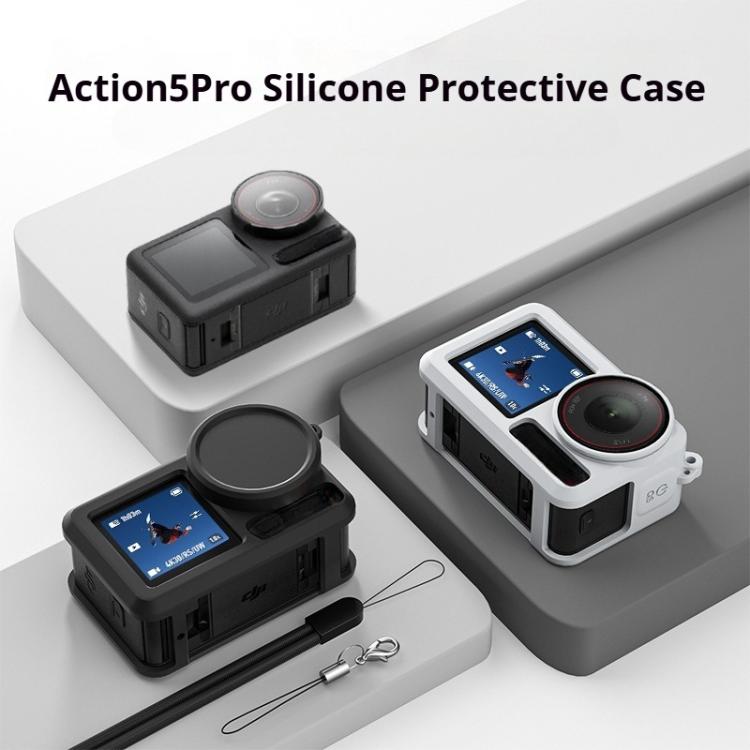 Funda protectora de silicona suave a prueba de golpes con tapa de lente (negra) — imagen 4
