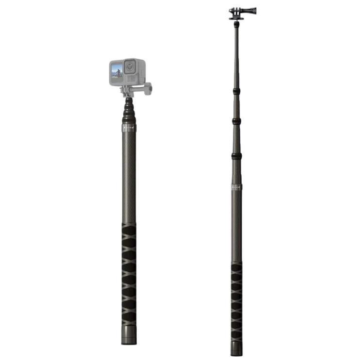 JMARY MT-65 - Palo selfie monopie de fibra de carbono de 3 m con extensión de 5 secciones para cámaras de acción para DJI Os…