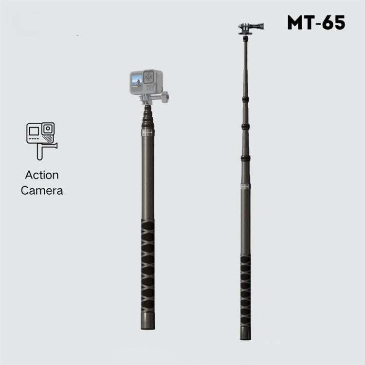 JMARY MT-65 - Palo selfie monopie de fibra de carbono de 3 m con extensión de 5 secciones para cámaras de acción para DJI Os…