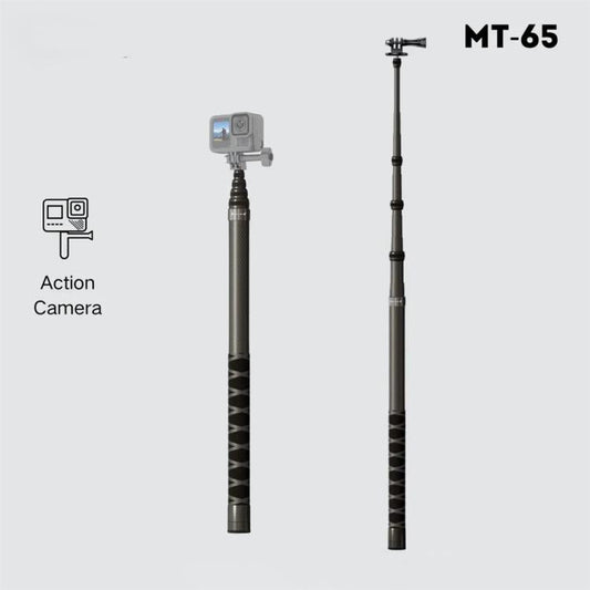 JMARY MT-65 - Palo selfie monopie de fibra de carbono de 3 m con extensión de 5 secciones para cámaras de acción para DJI Os…