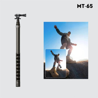 JMARY MT-65 - Palo selfie monopie de fibra de carbono de 3 m con extensión de 5 secciones para cámaras de acción para DJI Os…