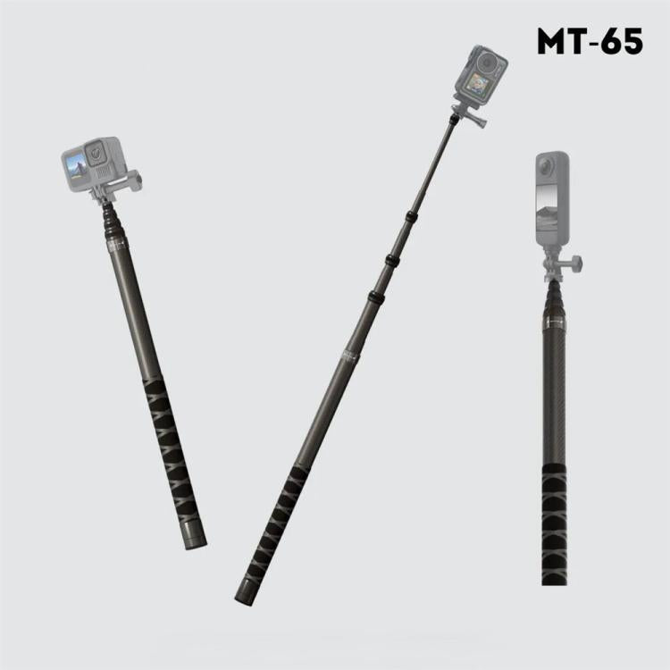JMARY MT-65 - Palo selfie monopie de fibra de carbono de 3 m con extensión de 5 secciones para cámaras de acción para DJI Os…