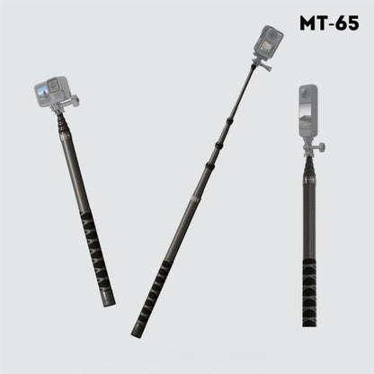 JMARY MT-65 - Palo selfie monopie de fibra de carbono de 3 m con extensión de 5 secciones para cámaras de acción para DJI Os…