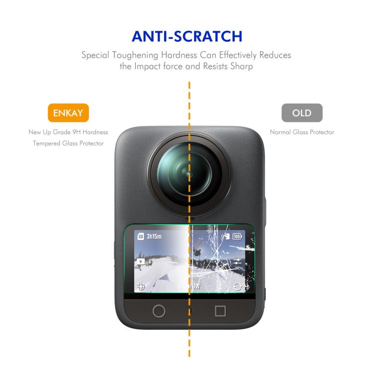 Mica protectora de pantalla de vidrio templado ENKAY Hat-Prince de 0,2 mm y 9H para DJI Osmo 360 — imagen 4