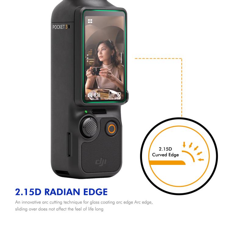 Mica protectora de pantalla de vidrio templado ENKAY Hat-Prince de 0,2 mm y 9H para DJI Osmo Pocket 3 — imagen 3