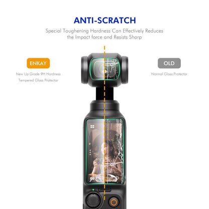 Mica protectora de pantalla de vidrio templado ENKAY Hat-Prince de 0,2 mm y 9H para DJI Osmo Pocket 3 — imagen 4
