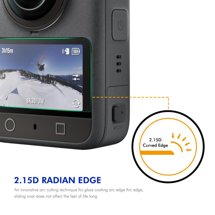 Protectores de pantalla de vidrio 2 templado ENKAY Hat-Prince de 0,2 mm y 9H para DJI Osmo 360 — imagen 3