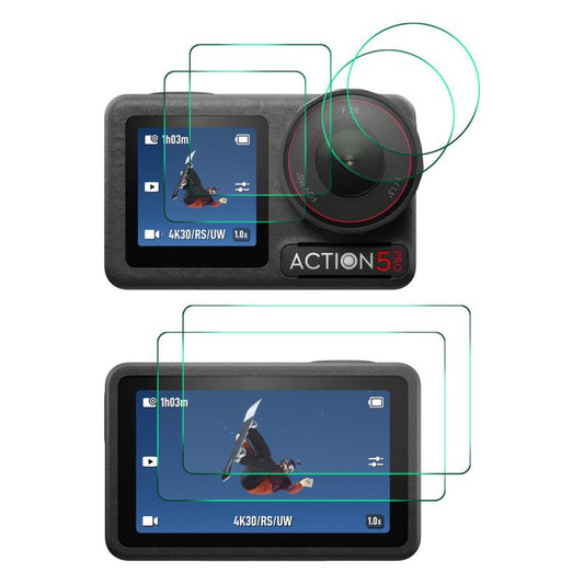 Set Pro 2 ENKAY Hat-Prince 0.2mm 9H Protector de pantalla de vidrio templado Película de reloj para DJI Osmo Action 5