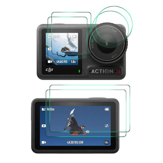 Set 3 2 ENKAY Hat-Prince 0.2mm 9H Protector de pantalla de vidrio templado Película de reloj para DJI Osmo Action 4