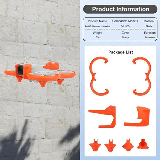Anillo protector anticolisión para hélices para DJI Neo (naranja) — imagen 2