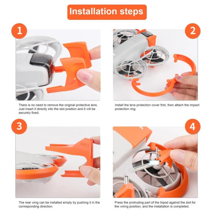 Anillo protector anticolisión para hélices para DJI Neo (Gris) — imagen 7