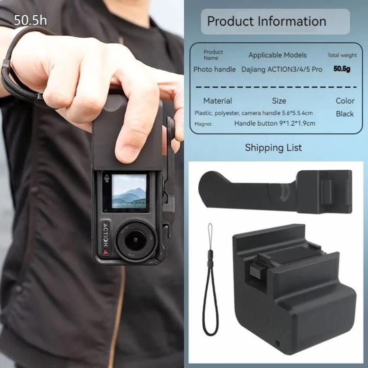 Empuñadura de montaje con base magnética de liberación rápida para DJI Osmo Action 5 — imagen 8