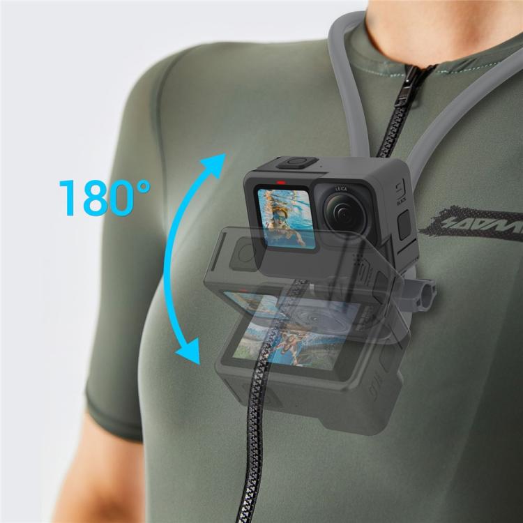 Soporte K08-1C portátil para cámara deportiva con montura de cuello, accesorio versátil para vlogs — imagen 4