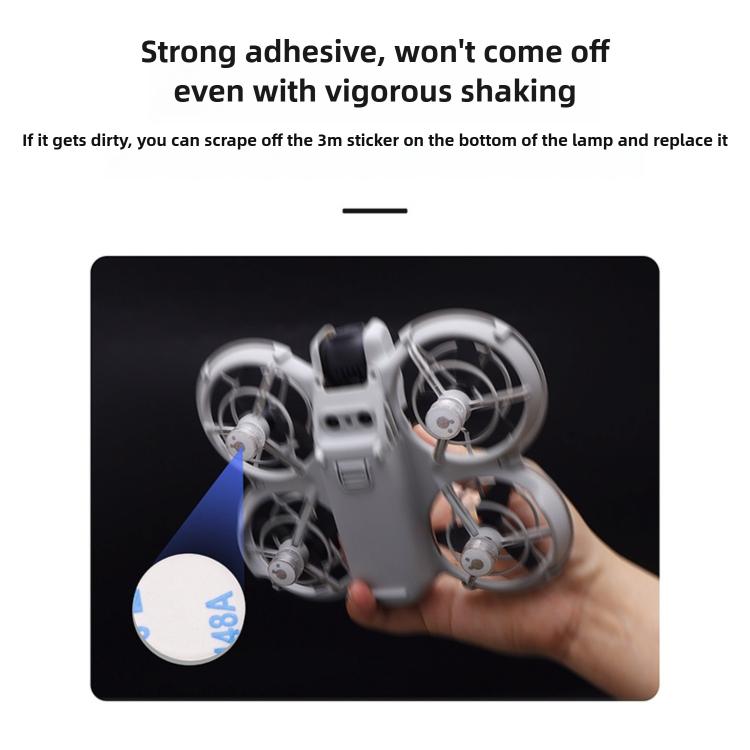 Linterna LED de colores fríos para vuelo nocturno 2 DJ-64 Mini, Cantidad: 2 unidades para DJI Neo — imagen 4