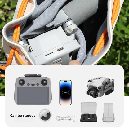 Bolsa de almacenamiento cruzada de cuero impermeable de gran capacidad con cordón ajustable para DJI Neo (verde oliva) — ima…