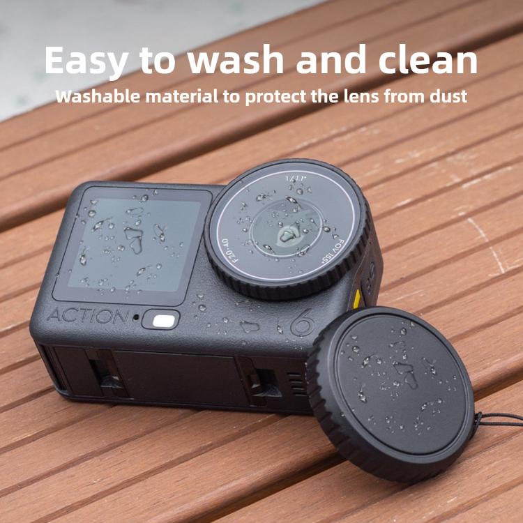 Tapa de lente de silicona suave a prueba de polvo y caídas para DJI Osmo Action 6 — imagen 3