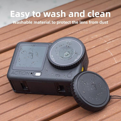 Tapa de lente de silicona suave a prueba de polvo y caídas para DJI Osmo Action 6 — imagen 3