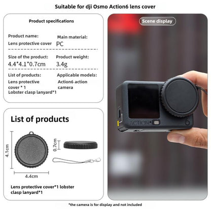 Tapa de lente de silicona suave a prueba de polvo y caídas para DJI Osmo Action 6 — imagen 8