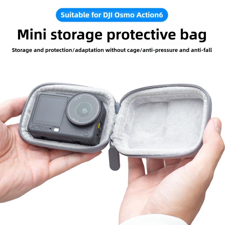 Bolsa de almacenamiento a prueba de golpes para el cuerpo del Mini para DJI Osmo Action 6 (Gris) — imagen 3