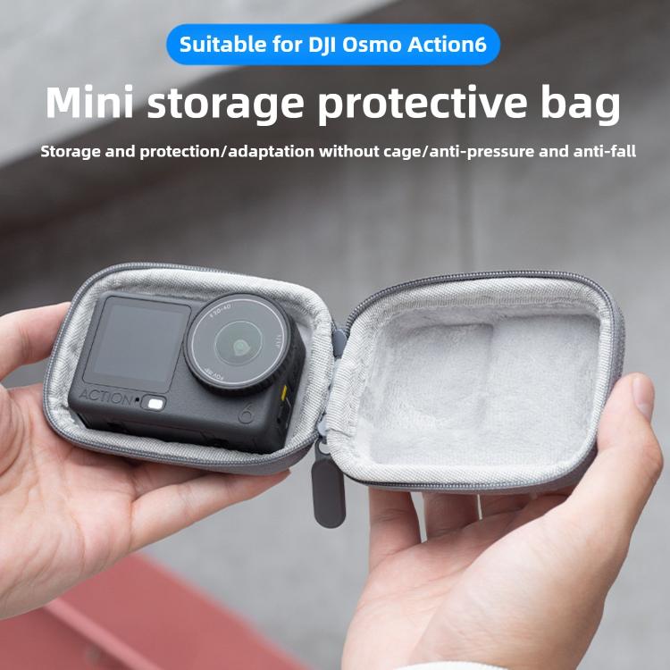 Bolsa de almacenamiento a prueba de golpes para el cuerpo del Mini para DJI Osmo Action 6 (negra) — imagen 6