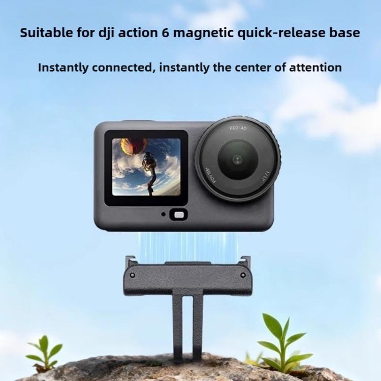 Soporte magnético de liberación rápida para cámaras de acción para DJI Osmo Action 6 (negro) — imagen 6
