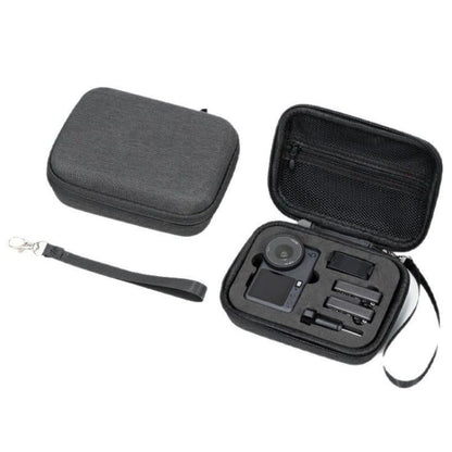 Bolsa de almacenamiento portátil para kit de cámaras de acción con asa y correa para colgar para DJI Osmo Action 6 (negra)